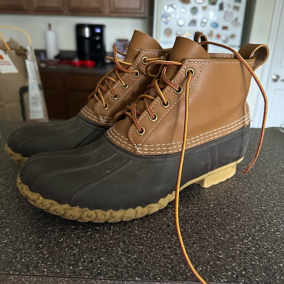 LL Bean - Men's Bean Boots, 6" - Tan/Brown - Sz 9 - Picture 1 of 4